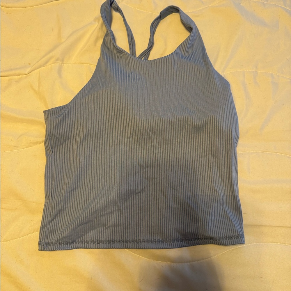 Gray Ribbed Women's Sleepwear Top